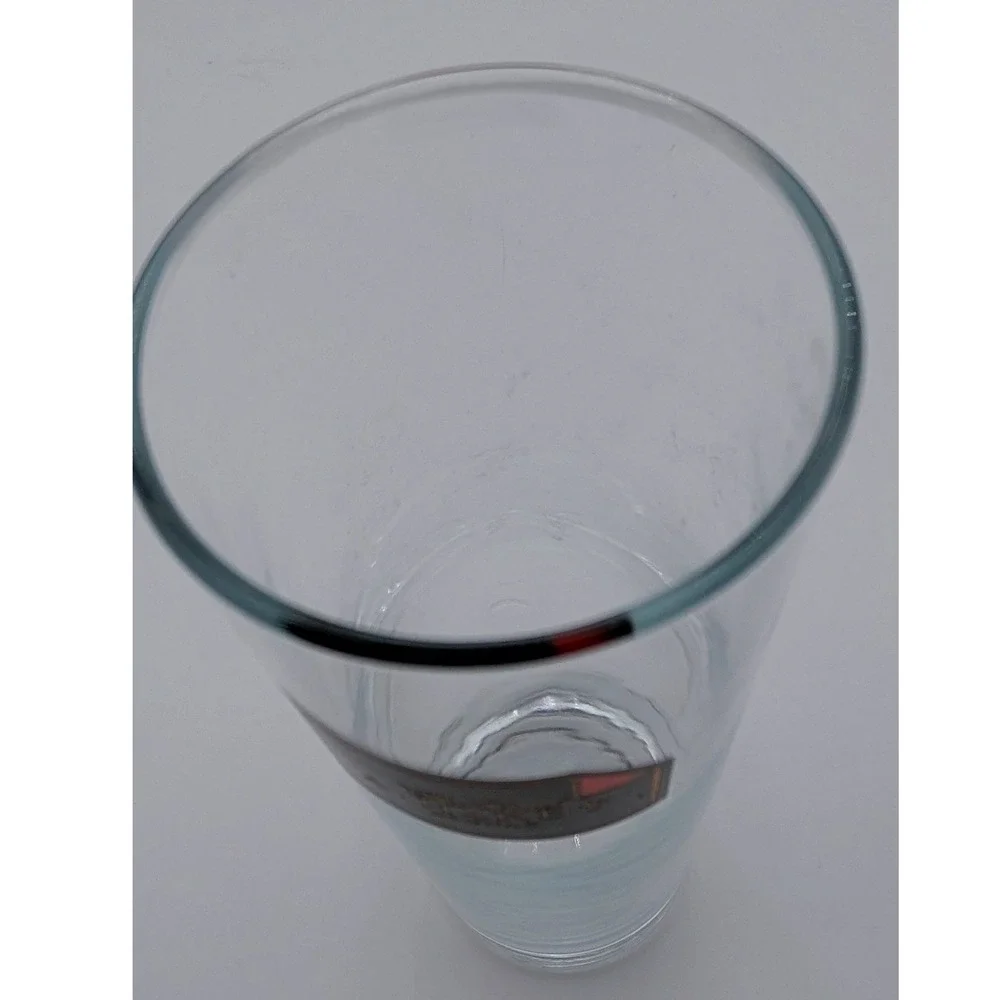 A. Hardy Cognac Red Corner Tall Glass Clear Barware Collectible 6.5 Inch